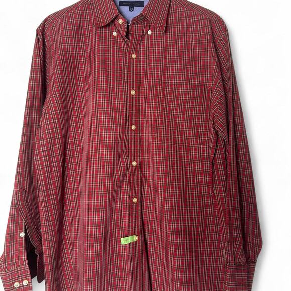 Tommy hilfiger button up shirt red - Picture 1 of 3